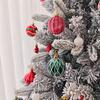 46Pcs Christmas Tree Ornaments Set Red Green White Snowflake Candy Cane Painted Baubles Holiday Home Decor