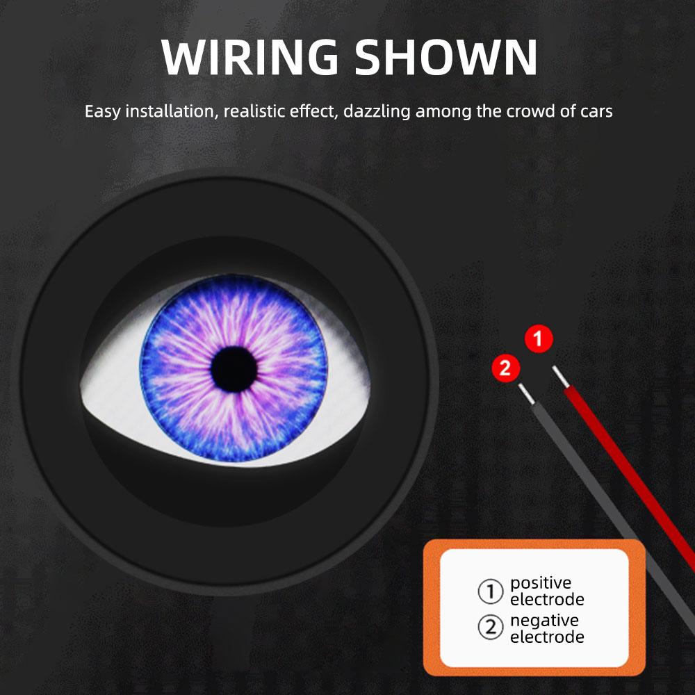 Car LED Devil Eyes 3 Inch Demon Evil Eye Lenses 12V For Car Remote Control Eyes Retrofit Kits Fitting Auto Light Accessories