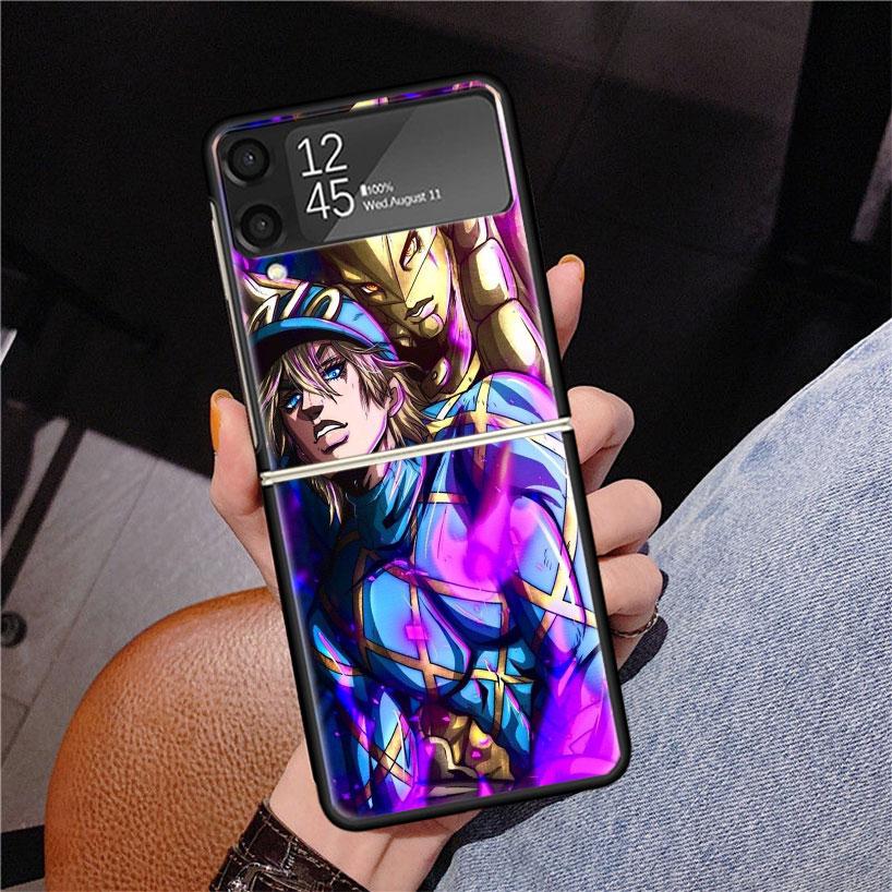 JoJo Adventure Dio Diego Brando Phone Case For Samsung Z Flip 7 6 5 4 3 Galaxy ZFlip7 ZFlip6 ZFlip5 ZFlip4 ZFlip3 5G Print Cover