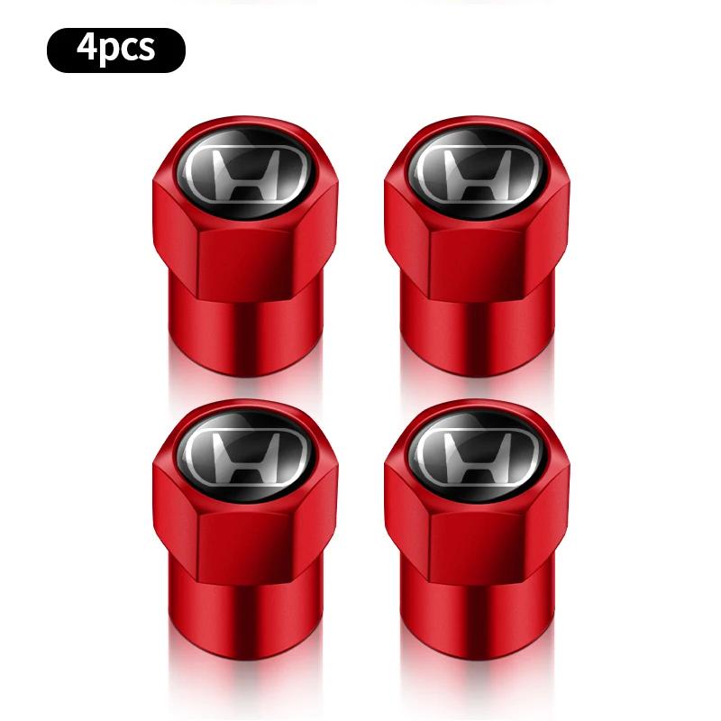 

4Pcs Tire Valve Cap Car Tyre Air Valve Covers For Honda Civic FIT Accord Prelude CRV 5th City CRZ CRX Jazz HRV Pilot Accessories