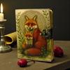 Fox Leather Journal: Large 200 Page Grimoire, Blank Book of Shadows