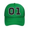 “01 Number Minimalist, Symbol Design” Mesh Baseball Cap