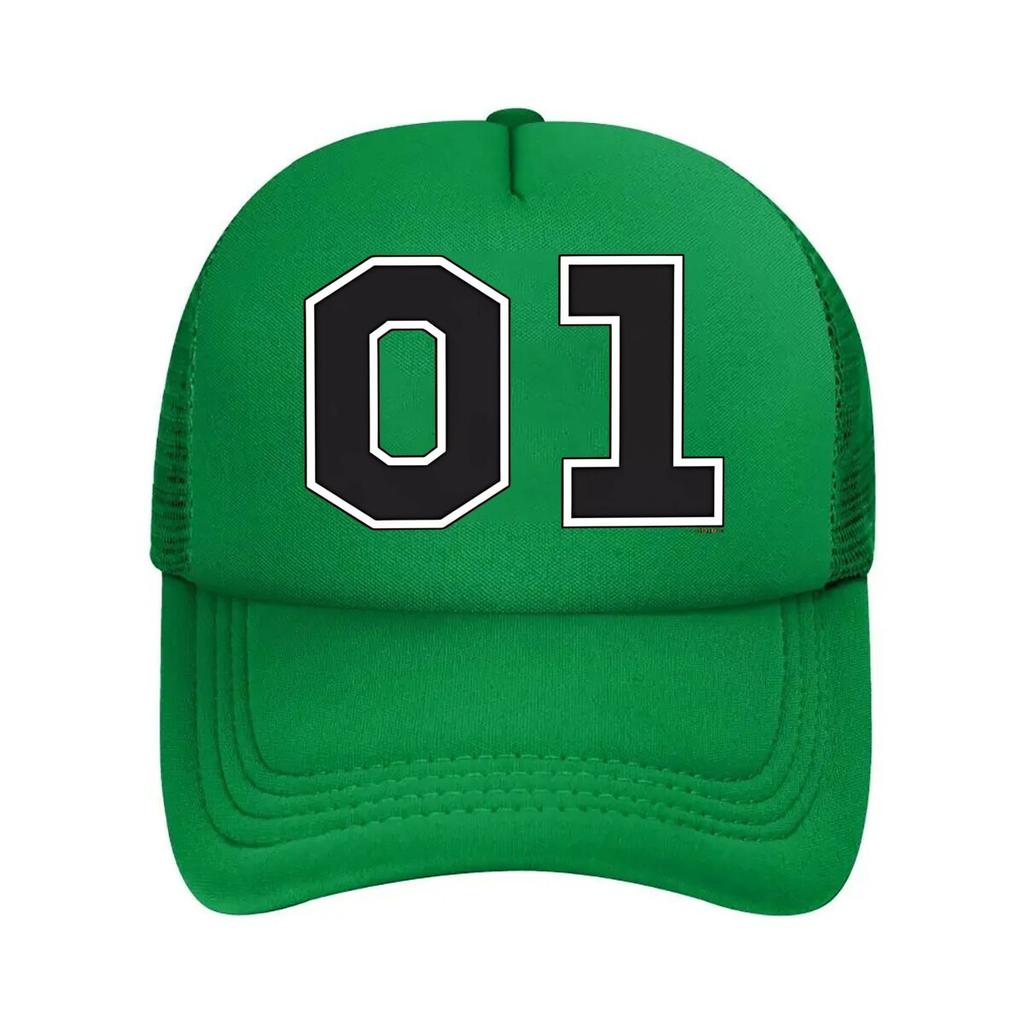 “01 Number Minimalist, Symbol Design” Mesh Baseball Cap