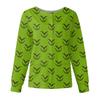 Women's Casual Fashion Long Sleeve Standing Collar Single Breasted Christmas Print Workwear Jacket Tops
