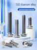 Titanium Alloy Hex Socket Pan Head Screw, Pure TA2, ISO7380, M2-M8