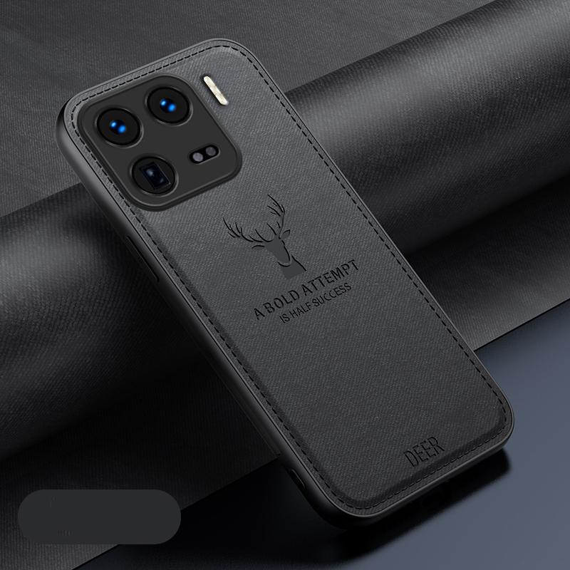 

Деловой кожаный тонкий чехол для телефона Xiaomi 14T Pro 13T 12T Poco D6 X6 Redmi 14C Note 13 Pro 12 11 роскошный олень с принтом противоударный мягкий матовый чехол на заднюю панель Xiaomi Poco X6 Pro чёрный