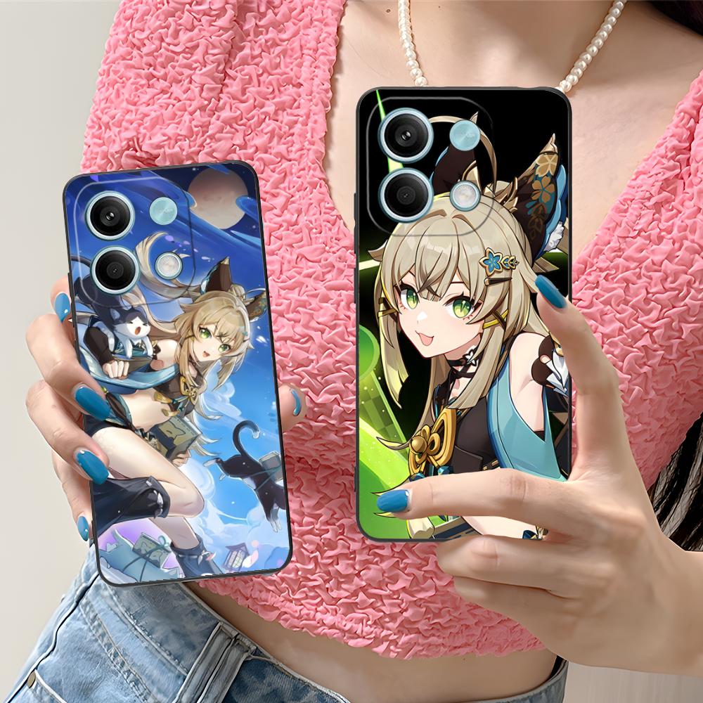 Game GI Kirara Mobile Phone Case for Xiaomi Redmi 15 14 13 12 A5 3 2 1 C Plus 4G 5G Colorful Printing Cover Luxury Cover Pretty