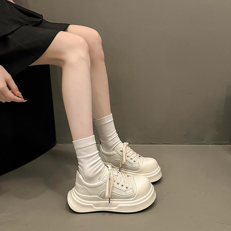 Fashion Classic Large Size Thick-Sole Big Toe Sports Shoes INS Style Casual Vulcanized Shoes Round Toe Platform Height Increasing Shoes