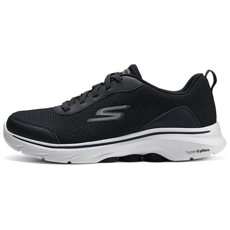 Skechers Go Walk 7 Удобные Простые Низкие Повседневные Беговые Кроссовки Мужские Кроссовки Черные 216644-BLK 43.5
