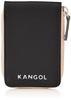 Kangol Coin Purse with Metal Premium Soft Shrink Coin Black Logo, Leather, Two-Tone Case,