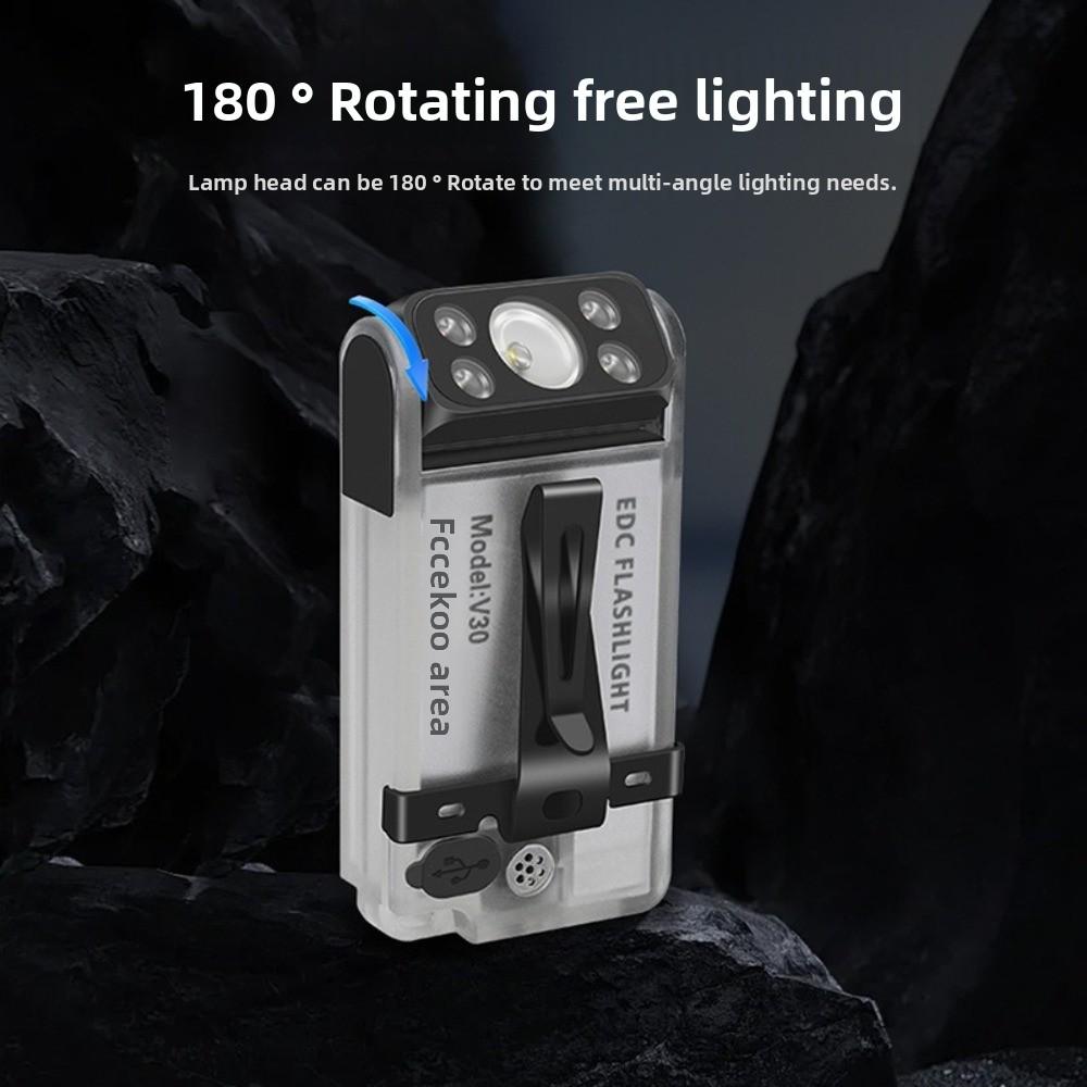 Portable Multi-function LED Flashlight Rechargeable Mini Size Power Bank Waterproof with Magnet Buzzer Torch Emergency Use