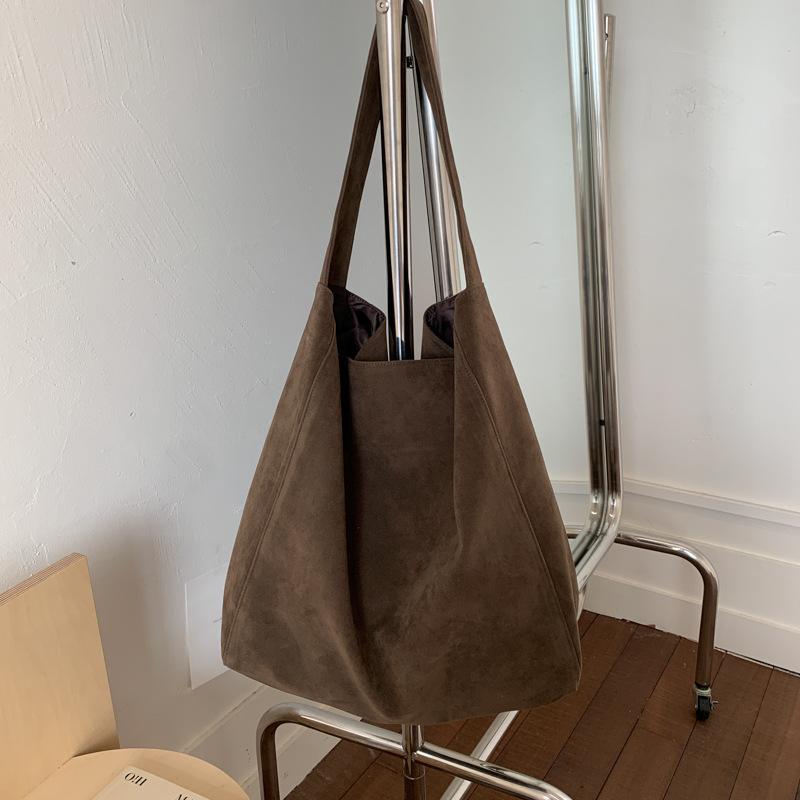 2025 summer fashion new retro lazy wind tote bag casual simple shoulder bag women's bag Korean version large capacity