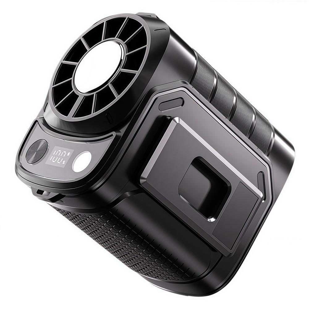 Clip on Waist Clip Fan 5-Speed Adjustable USB Charging Semiconductor Waist Fan Large Battery Silent Electric Cooling Fan чёрный