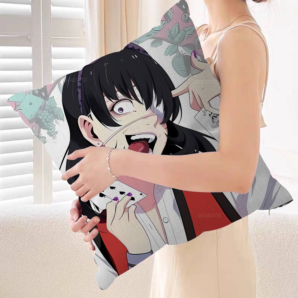 Anime Kakegurui Pillow Cover Sofa Cushion Cover Home Room Decoration Children Gift