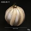 8CM Champagne Gold Christmas Ornament: Retro Tree Hanging Ball Decoration.
