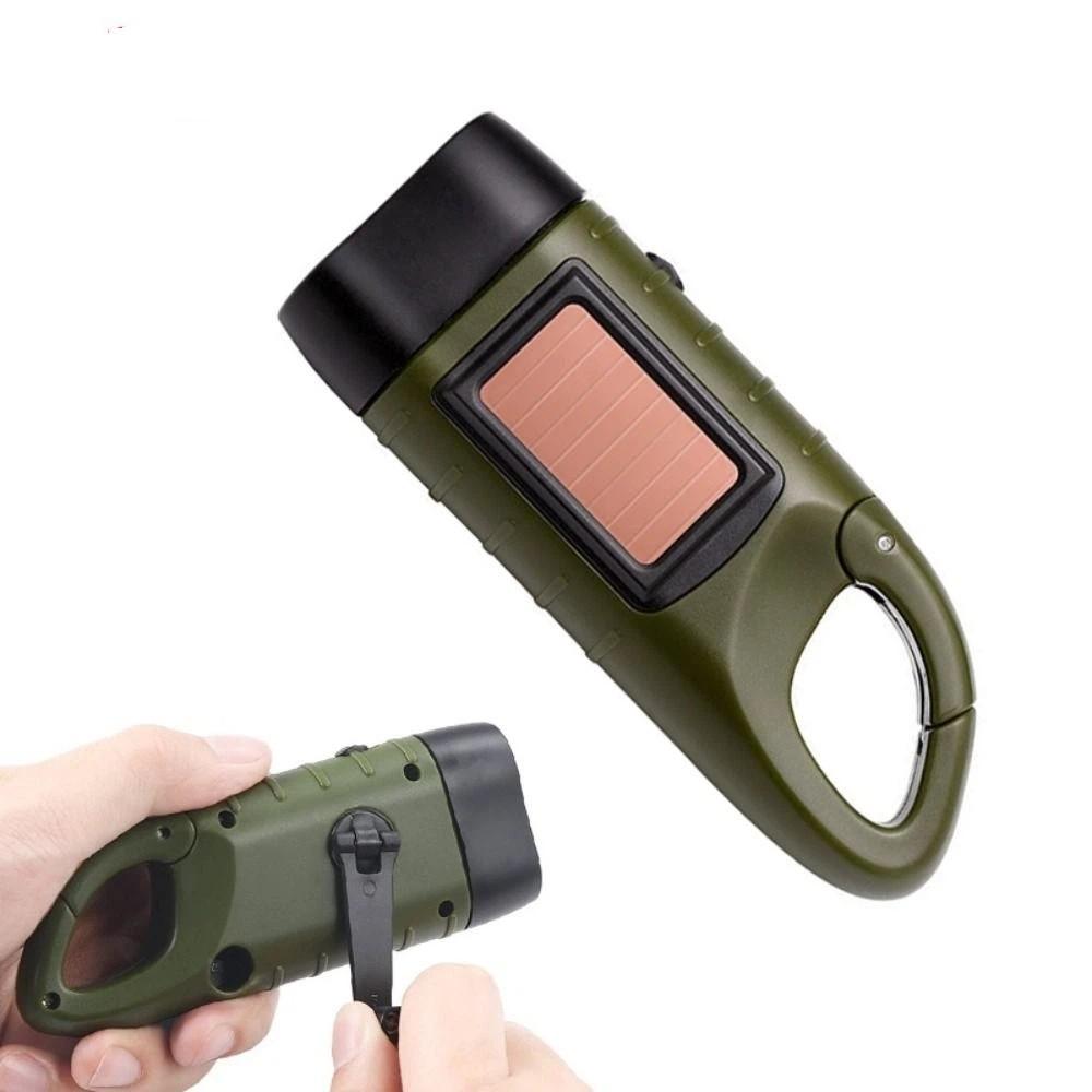 Rechargeable LED Flashlight Hand Crank Outdoor Camping Flashlight  For Fishing Boating Hiking