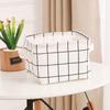 Fabric Cotton Linen Storage Small Square Box Desktop Debris Storage Basket Storage and Sorting Portable Storage Basket Storage Basket