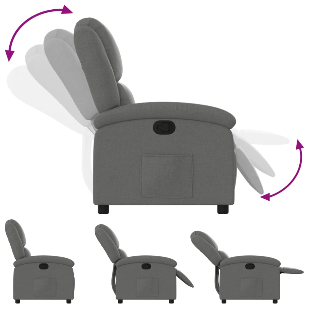 Relaxation Armchair Fabric Dark Grey