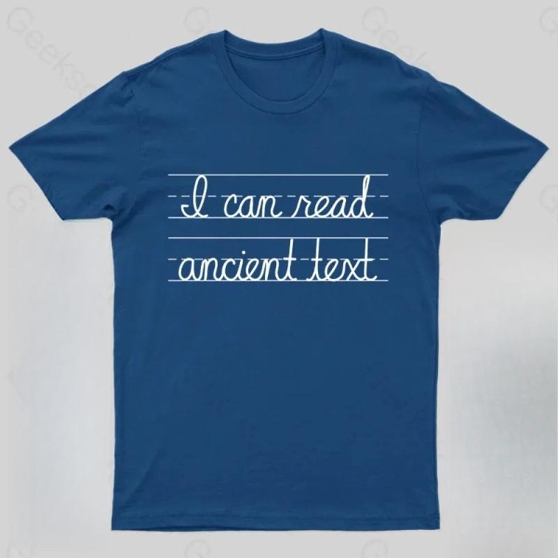 

Ancient Text Geek TShirt Printed Unisexs TShirt 100 Cotton Oversized Vintage New SpringSummer Arrivals Regular Fit Casual 3XL