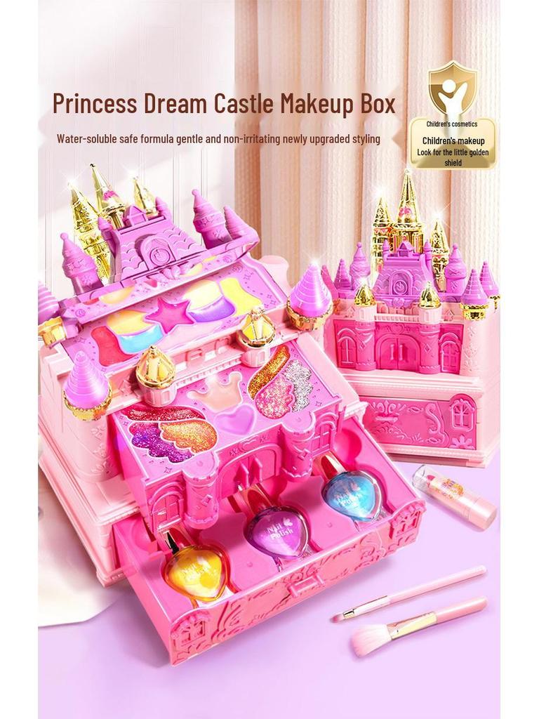 Children's Makeup Toy Set: Nail Polish, Lipstick, and Girl's Cosmetics Box - Perfect Birthday Gift