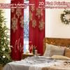 2pcs, 2D FLAT PRINTING Curtains (Without Rod) Festive Snowflakes Christmas Festival Chic Print Curtains Polyester Curtains