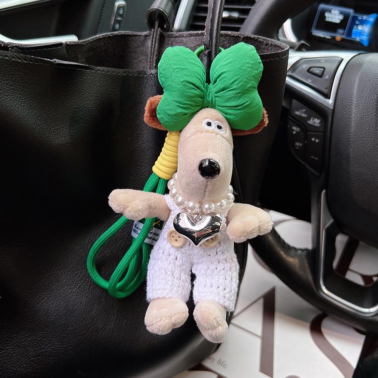 Overall Wallacegromit Cartoon Car Keychain Plush Material Perfect Gift