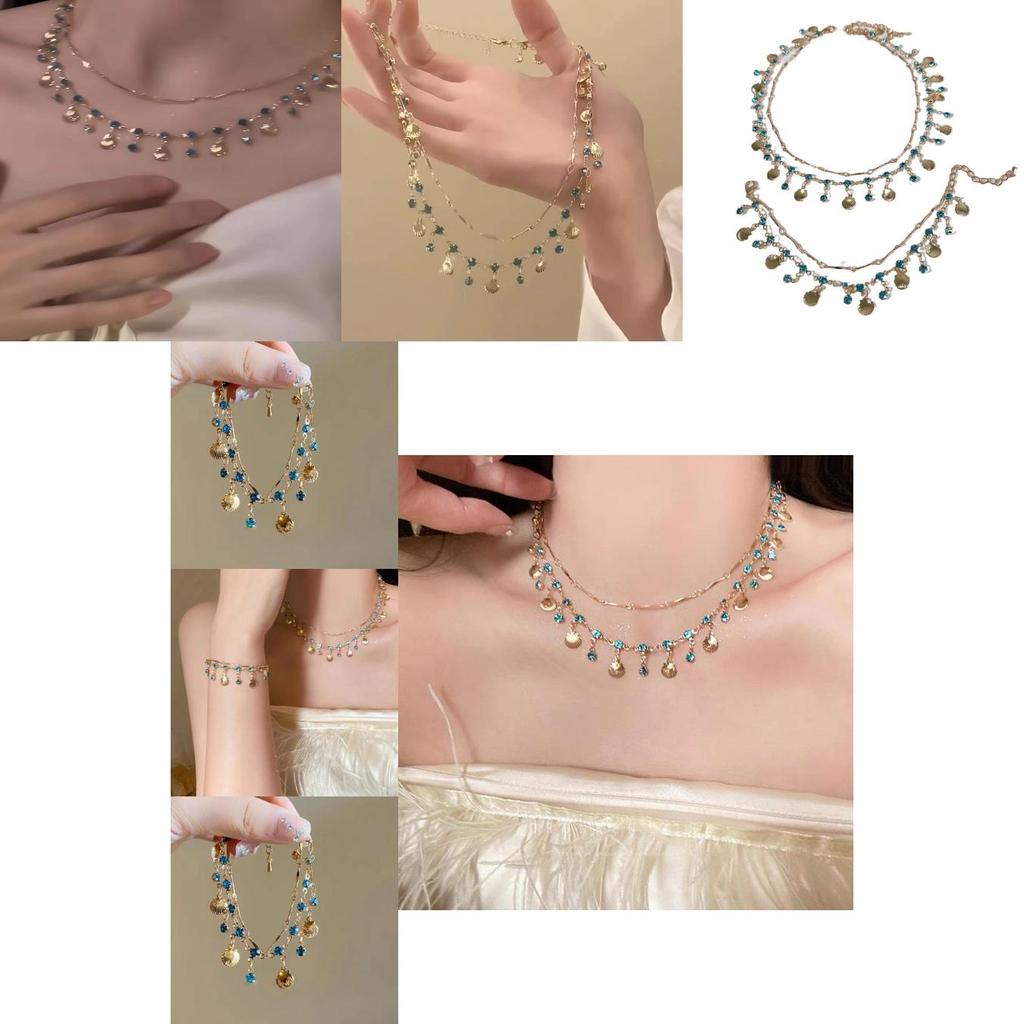 Stunning Copper Shell Necklace With Intricate Zircon Detailing Perfect For Gifts