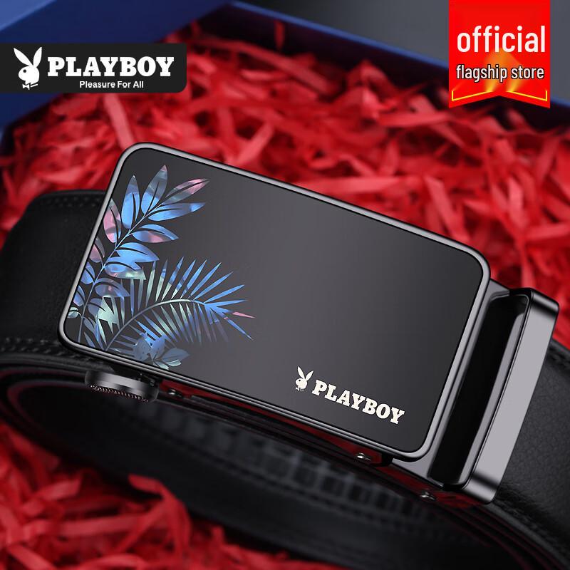 Playboy Men s Automatic Buckle Leather Belt 110cm and above