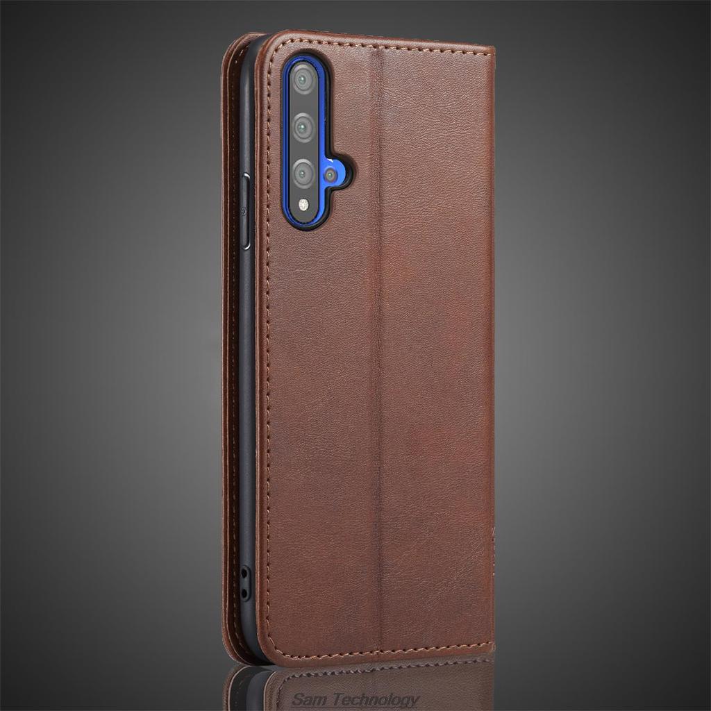 Magnetic Attraction Leather Case for Huawei Nova 5T / Huawei Honor 20 Holster Flip Cover Case Wallet Phone Bags Fundas Coque