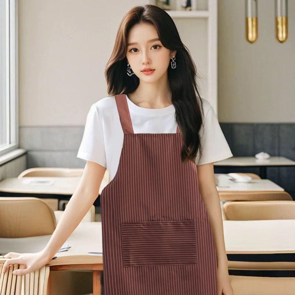 Striped Style Cooking Baking Bibs Anti-fouling Catering Work Clothes Restaurant Uniform  Universal