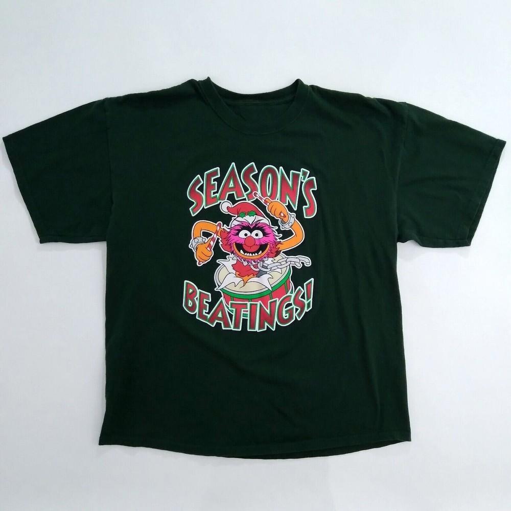 

The Muppets Animal Merry Christmas Black Tshirt All Size Xmas Gift MO341 Unisex T-Shirt XXXXL