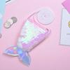 Fashion Mermaid Tail Sequins Coin Purse Girls Crossbody Bags Sling Money Change Card Holder Wallet Purse Bag Pouch for Kids Gift