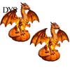 Luce Notturna LED Ambientale Calda Luce Solare da Giardino Drago, Zucca Gotica in Resina per la Notte di Halloween Statua Decorativa per Stanza Dark Fantasy, Ornamento Medievale