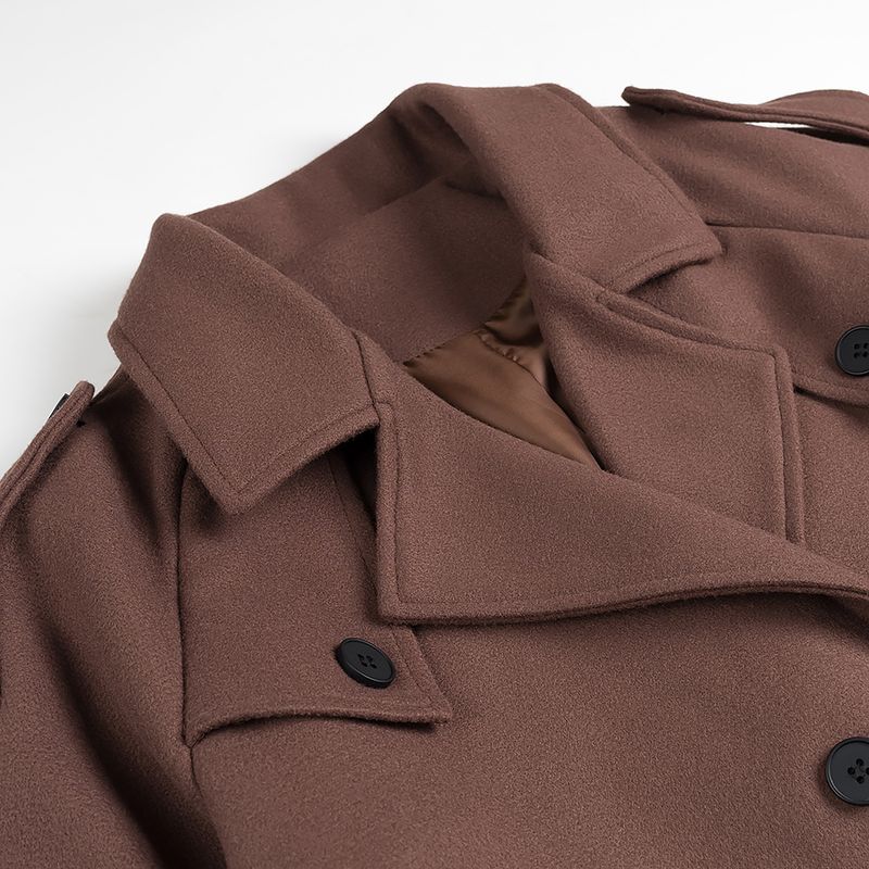 Kaslead New Arrival Women's Clothing Fashion Style Fashion Minimalist Suit Collar Lace-up Long Sleeve Jacket Outwear