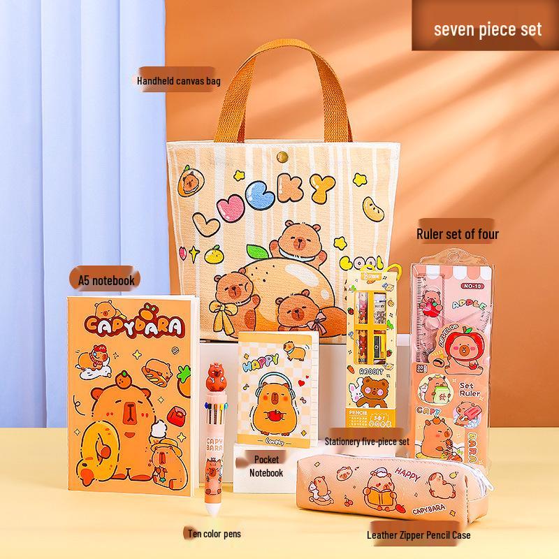 Capybara Stationery Birthday Favors: Student Prize Set & Kindergarten Gifts
