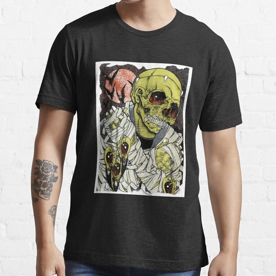 Pushead Birdcatcher Skull Sketch Drawing Art Cool Trend Unisex T-Shirt S разноцветный