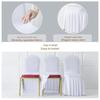 Universal Elastic White Skirt Chair Cover for Weddings & Banquets