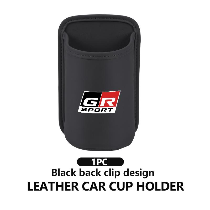 

Car Door Water Cup Holder Back Seat Drink Rack Leather Storage Box For Toyota CHR Land Cruiser RAV4 Camry Fortuner Venza