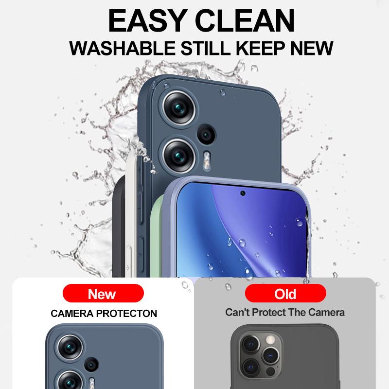 For Poco F5 PocoF5 Pro Case Liquid Silicone Shockproof Soft Cover For Xiaomi Poco F5 Poco F 5 Pro F5Pro PocoF5 Phone Cases