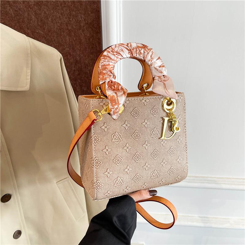 Premium bag New presbyopia contrasting color Princess Diana bag silk scarf portable shoulder women's bag