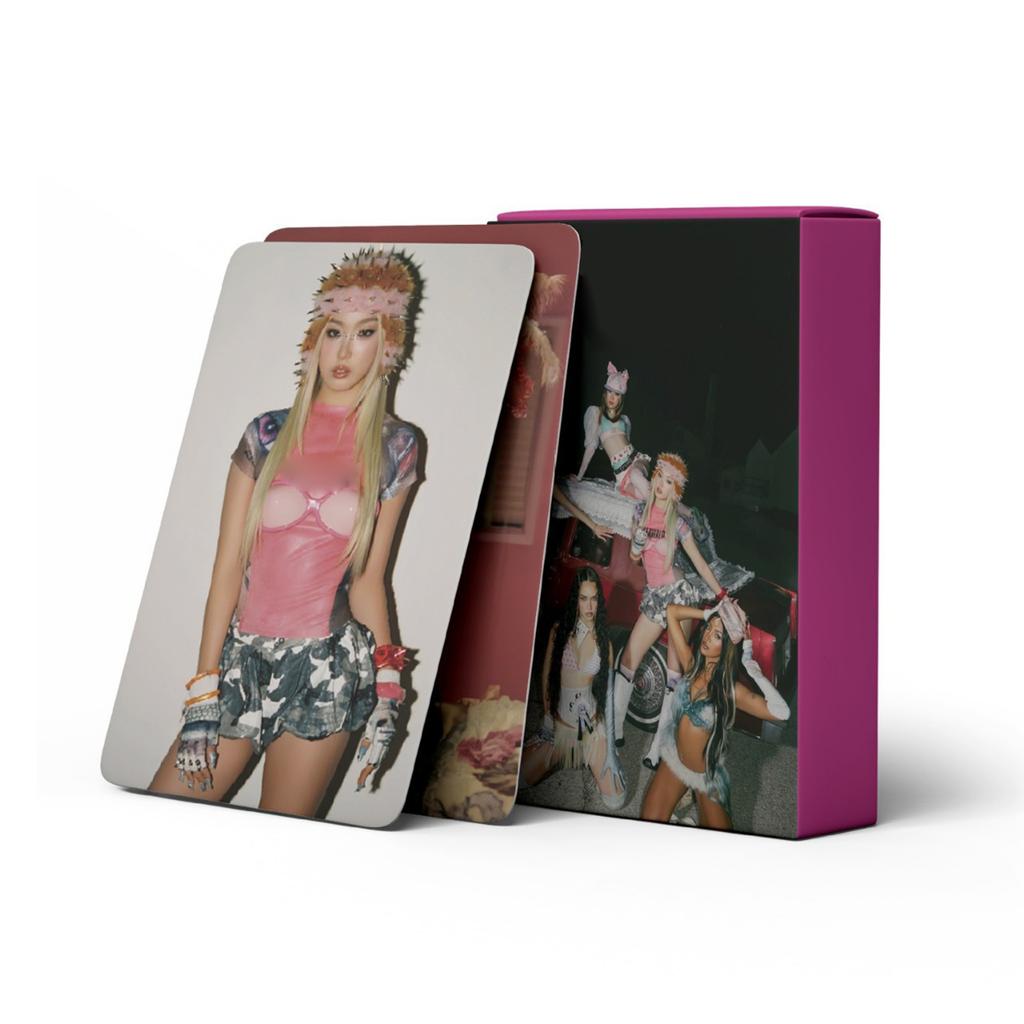 55pcs Katseye Card Set Featuring Assorted Fashion Prints and Unique Designs for Collecting and Displaying