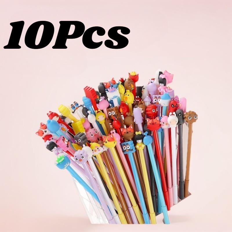 

4 Pcs Cute Cartoon Pen, Internet Celebrity, Male and Female Student Penfluent Writing Suitable for Office Work, Brushing Questions, Signing Writing, Random style 4Pcs