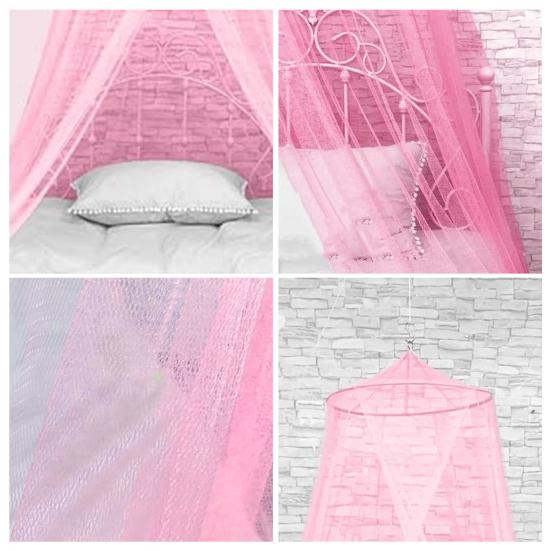 Single Door Mosquito Net Bed Canopy Solid Color Design Good Breathability Easy Installation