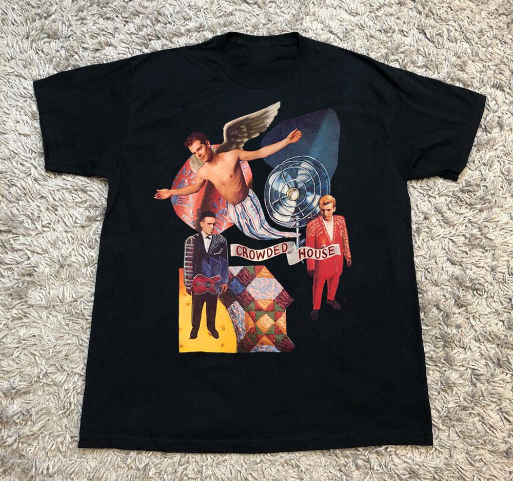 Crowded House Album Short Sleeve Cotton Black All Size T-Shirt BT181 Unisex T-Shirt XXL