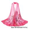 160*50cm Chiffon Scarf Flower Print Shawl Silk Fashion Long Wrap Shawl  for Women