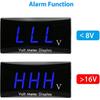 DC 12V Car Digital Voltmeter Gauge, Waterproof LED Display Motorcycle Voltmeter Power Energy Volt Meter Gauge for Trailer Camper Boat Marine Vehicle