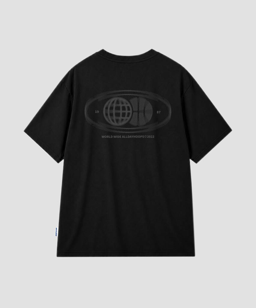 ALL DAY HOOPS Adh Worldwide Oversized Short Sleeve T-Shirt Black
