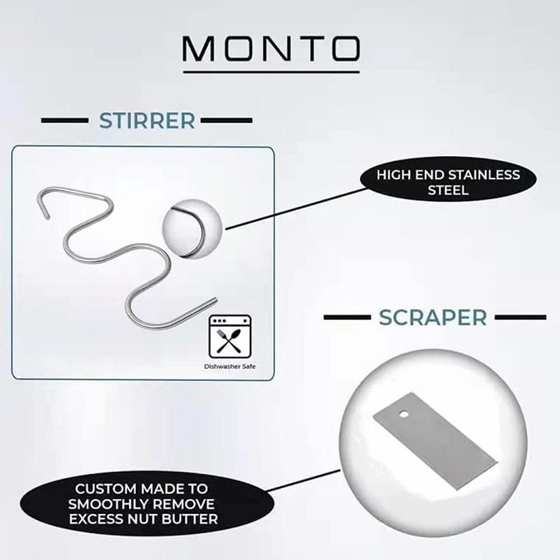 Míchadla na přírodní arašídové máslo Nerezový mixér Gadgets Míchadlo a škrabka na míchání různého másla Arašíd Mandle