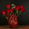 Art Style Heart Shape Flower Vase Heart Shape Flower Plant Container Vase Resin Ornaments  Gift