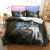 Motorcycles Bedding Set Polyester Fashion Duvet Cover Twin Size Bedclothes with Pillowcases for Teens Bed Linen